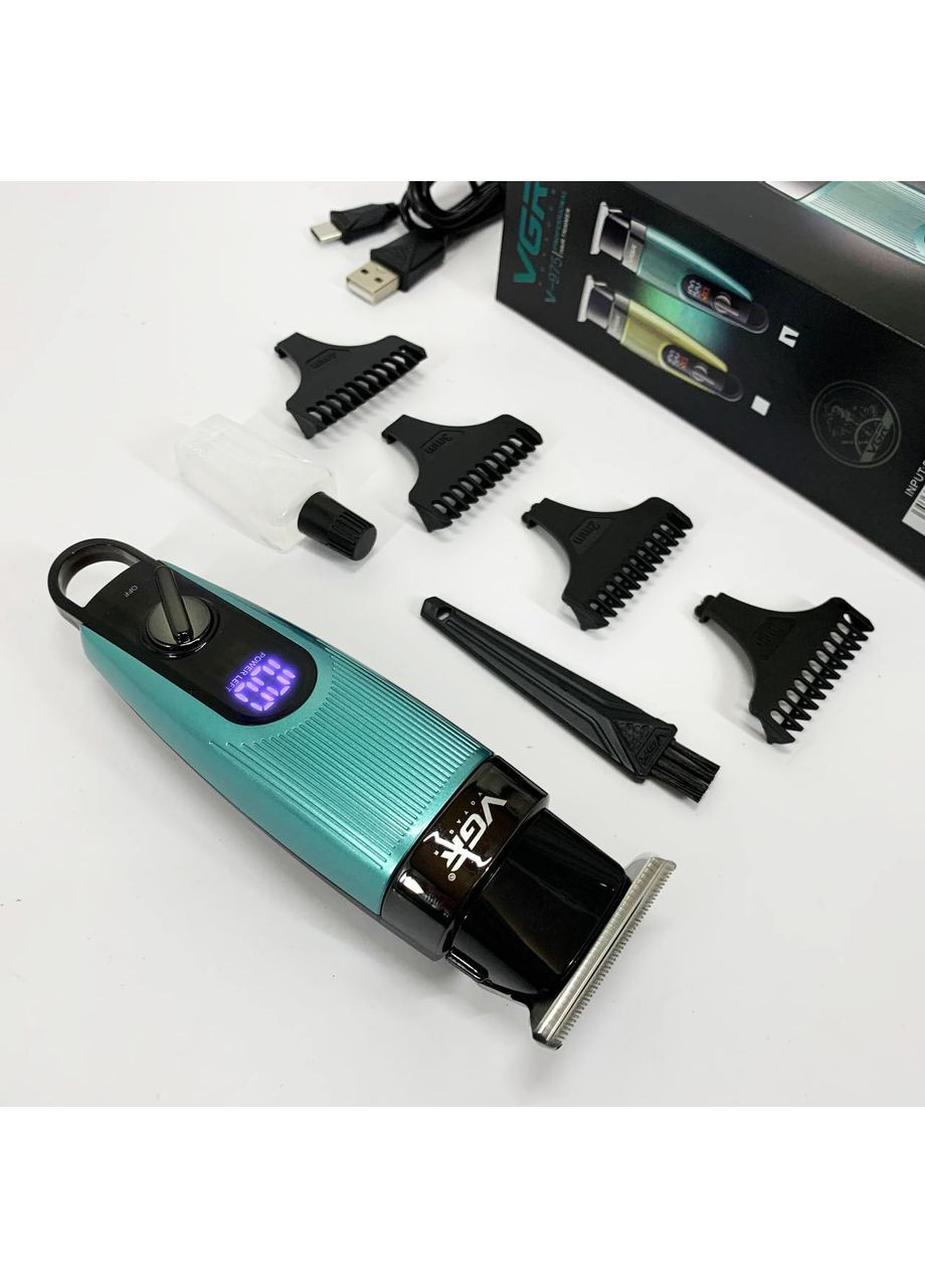 Машинка для стрижки волосся V-975 тример для бороди та вусів. Колір: зелений VGR (364666104)