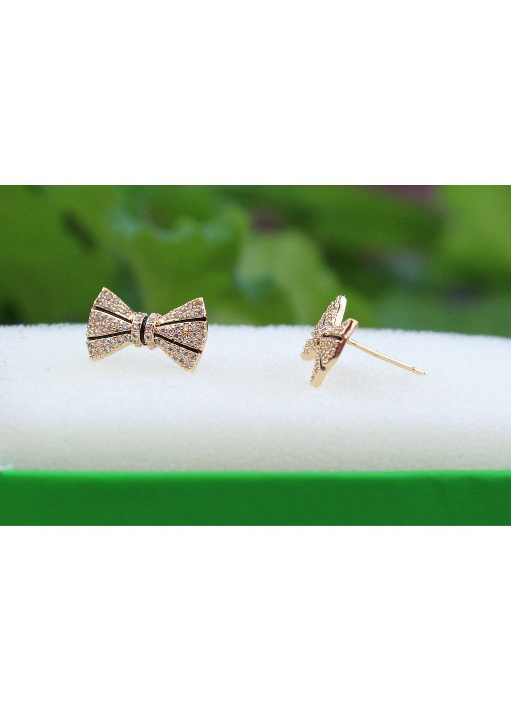 Сережки гвоздики бантики 1.6 см золотисті love-shopping Xuping Jewelry (355801203)