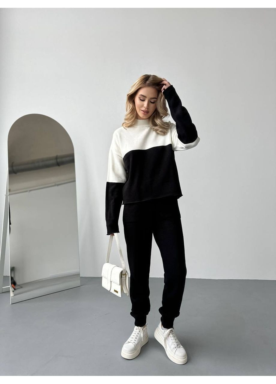 Костюм (брюки, свитер), цвет Черный Fashion (364184266)