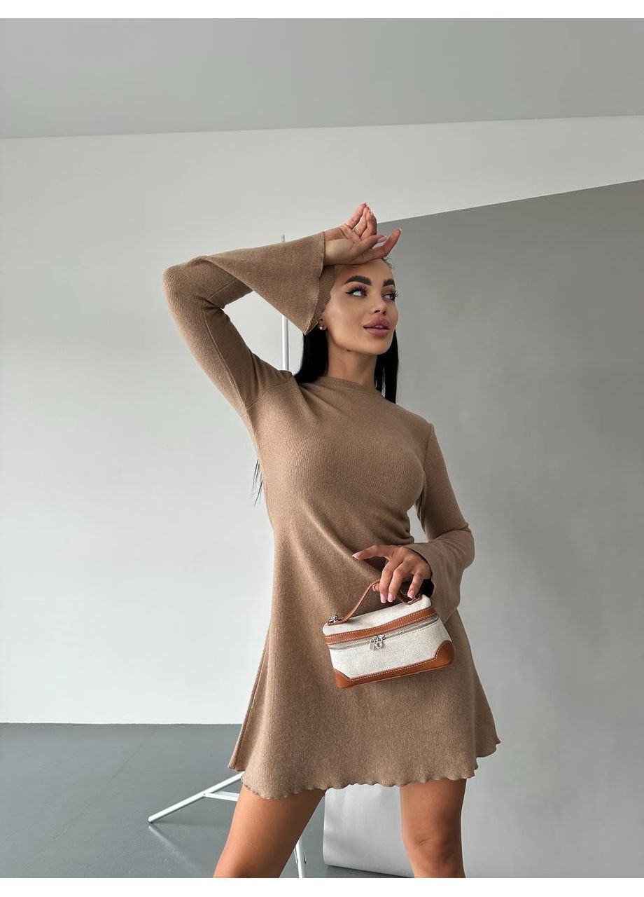 Бежева святковий, повсякденний жіноча сукня з ангори Avanti однотонна