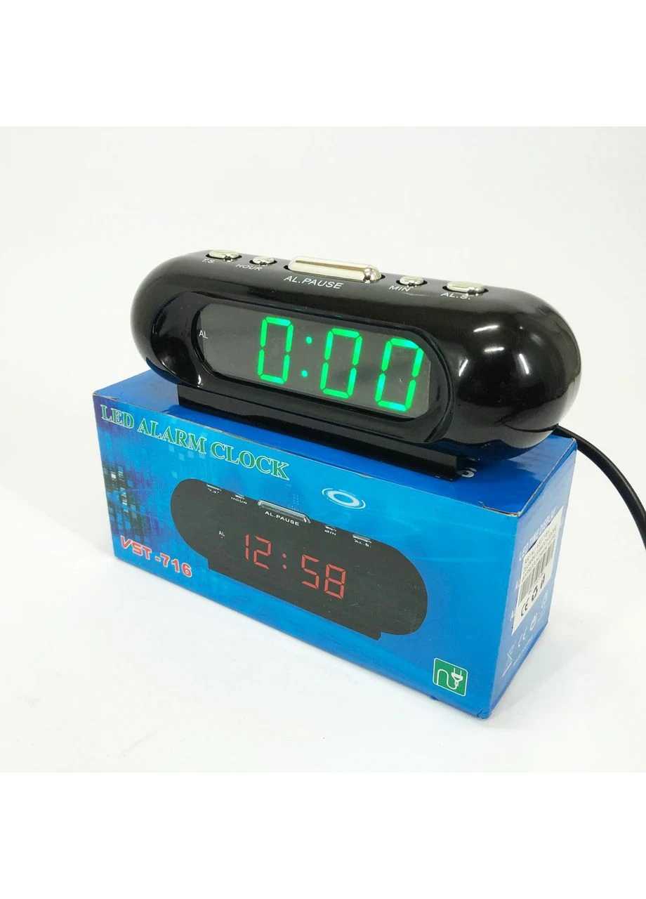 Часы с подсветкой 716-4, Настольные часы с ярким светодиодным LED дисплеем XL-66 VST (378153589)