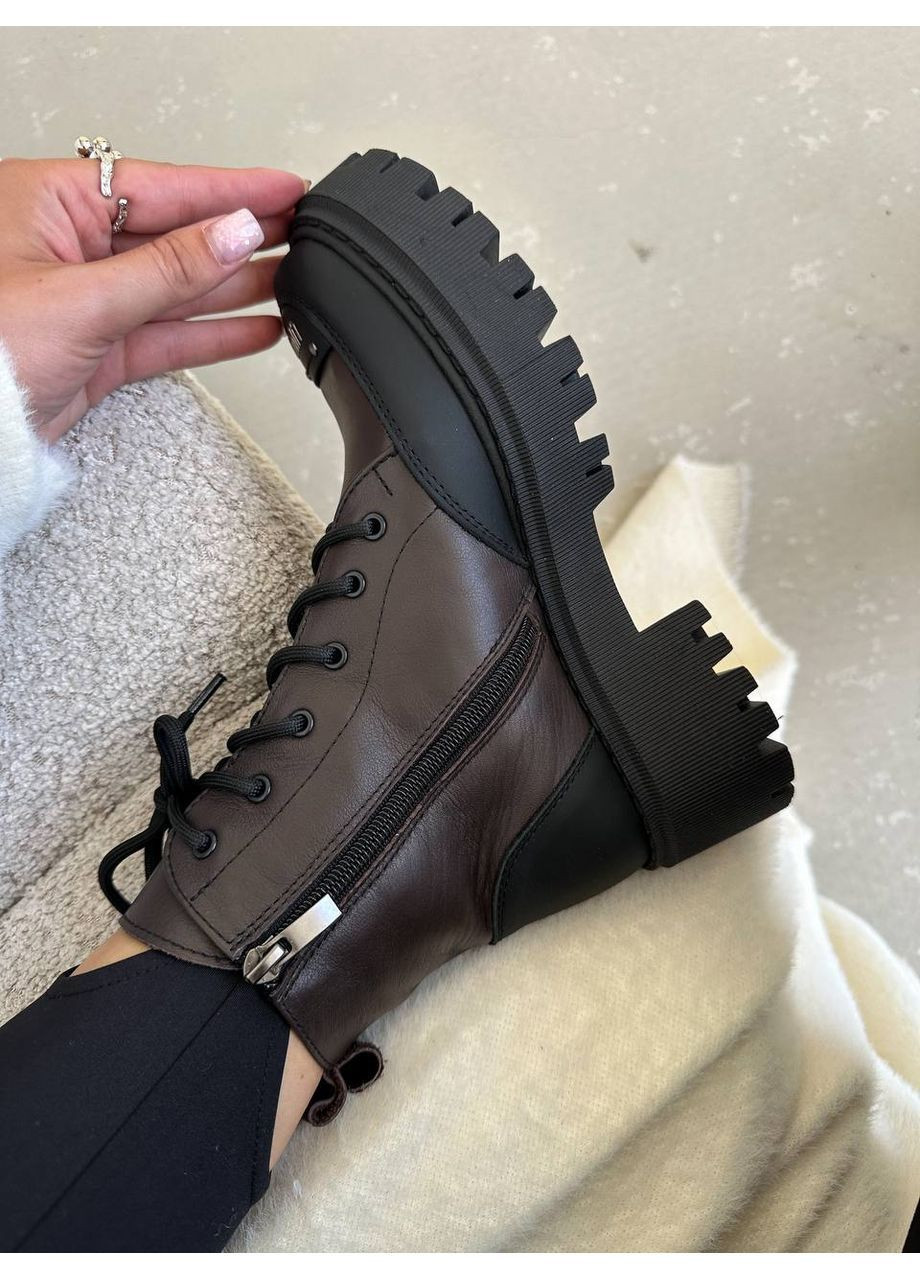 Осенние стильные женские ботинки No Brand со шнуровкой