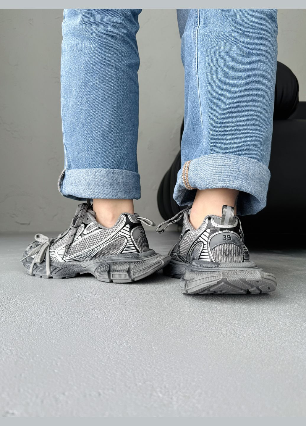 Кроссовки женские и мужские Balenciaga 3XL Grey | Баленсиага 3ХЛ серые No Brand серые демисезоны (341264131)