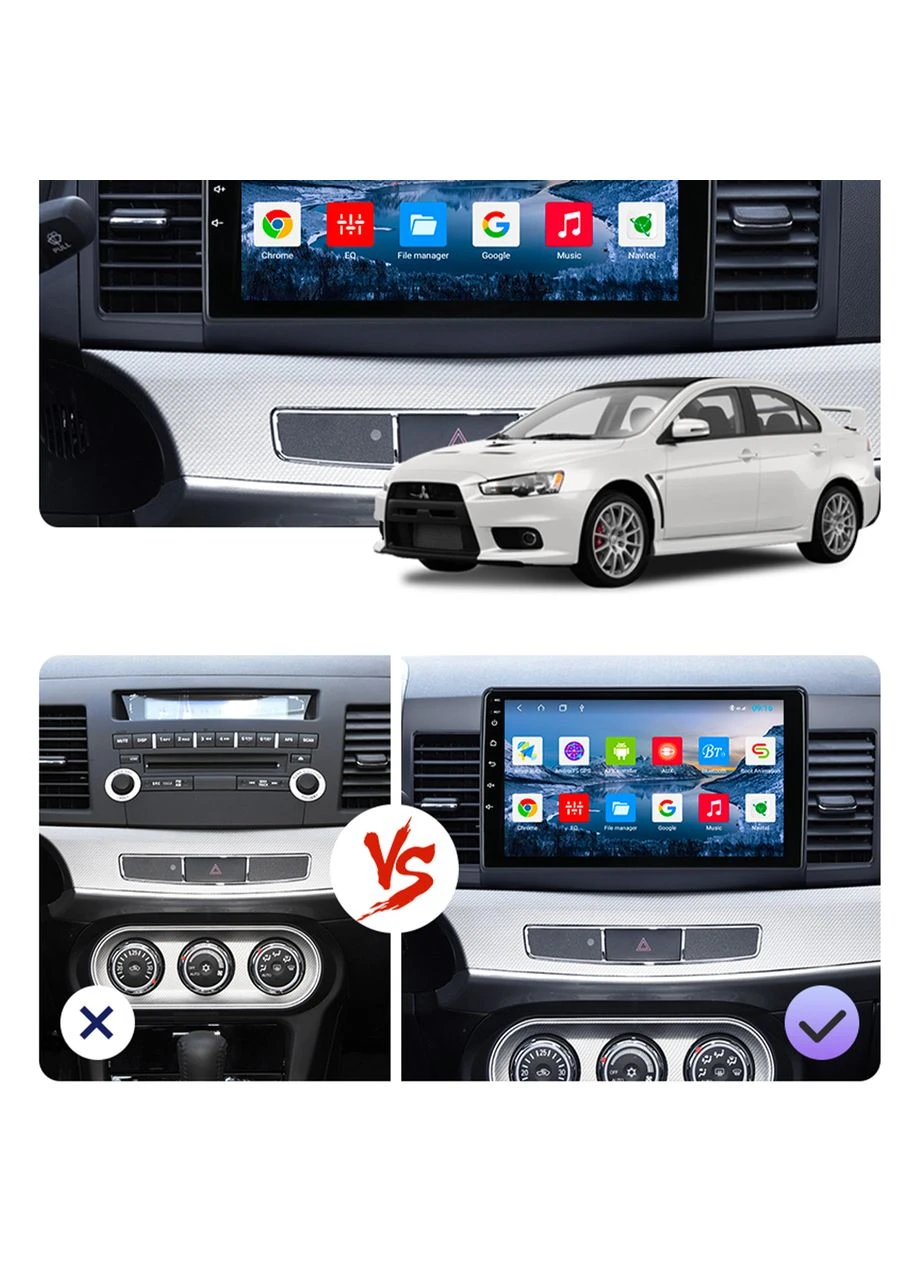Штатная магнитола для Mitsubishi Lancer X 2007-2010 экран 10" 4/64Gb 4G Wi-Fi GPS Top Lesko (378932519)