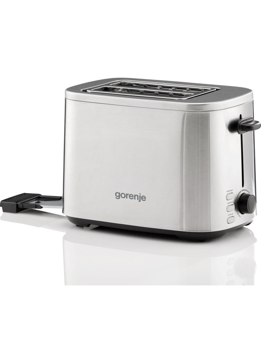 Тостер 800Вт, підігрів, розморожування, пластик, сріблястий Gorenje (315436162)