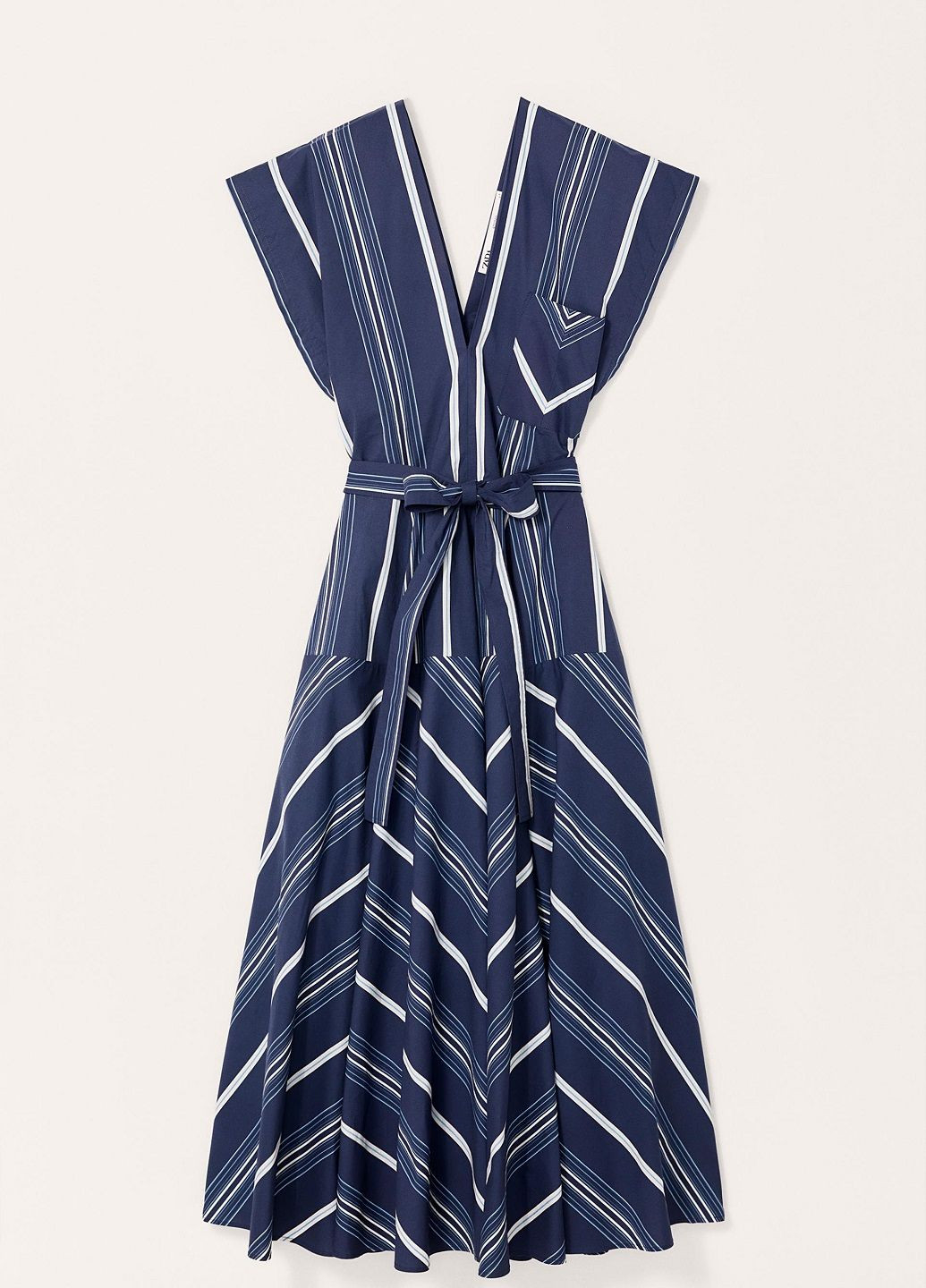 Темно-синее повседневный платье Zara в полоску
