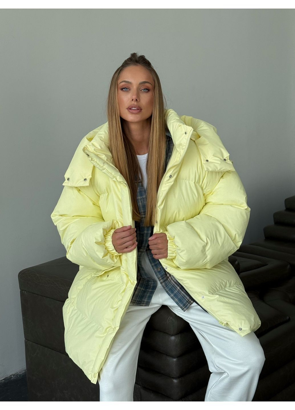 Жовтий зимній Пуховик milirud