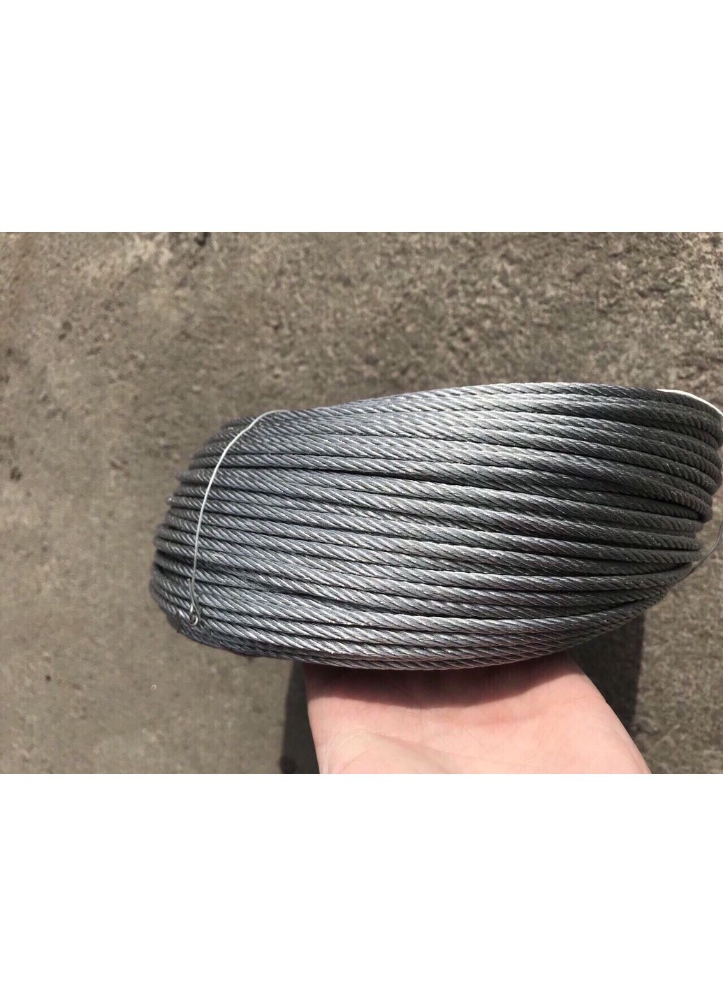 Трос сталевий оцинкований (6х7) ф 4 мм No Brand (364956071)