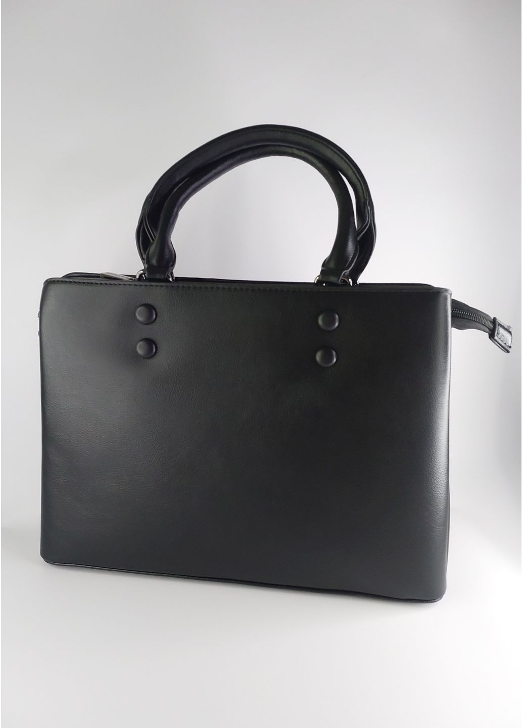 Сумка женская классическая А4 черная с двумя короткими ручками и ремешком на три отделения черная Karlos Marconi (357437598)
