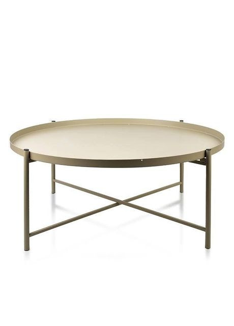 Столик металлический журнальный LUCAS BEIGE D-76.5 см. 30197 Flora (322415872)