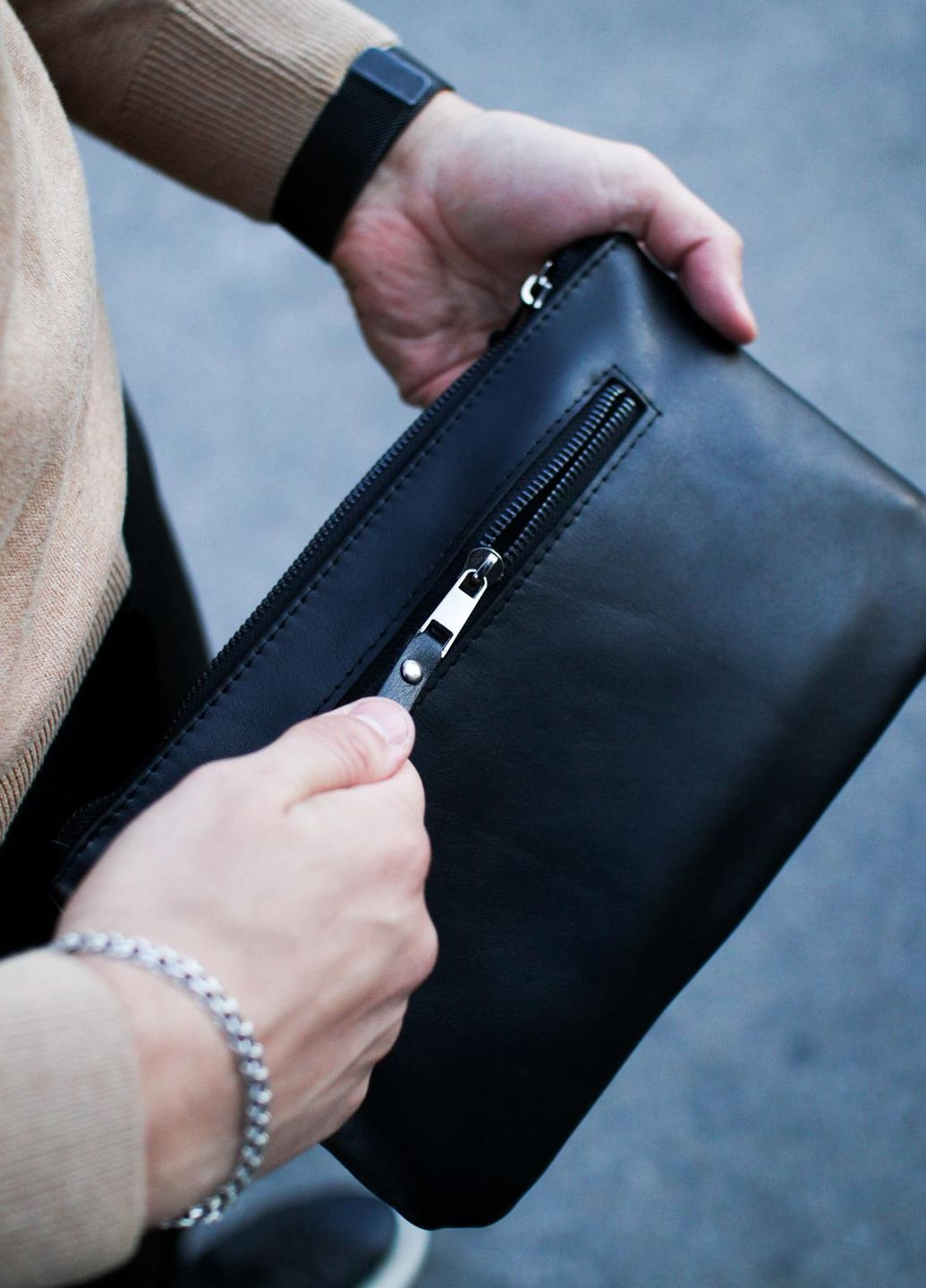 Шкіряний клатч із натуральної гладкої шкіри Vishnya (317619908)