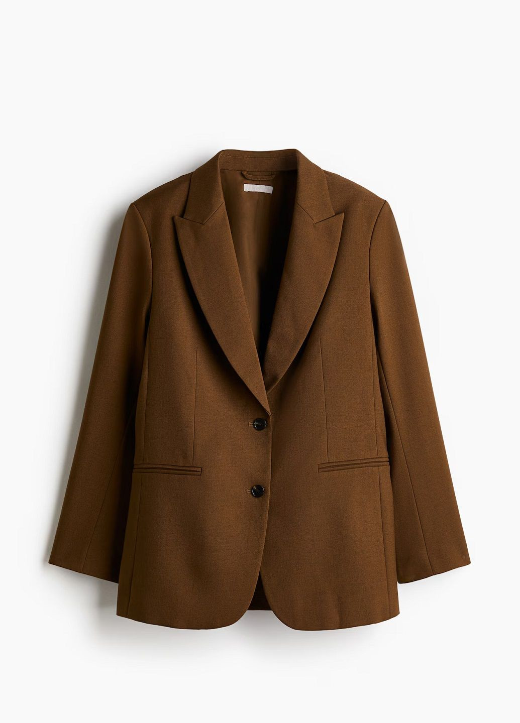 Коричневый женский жакет H&M однотонный - демисезонный