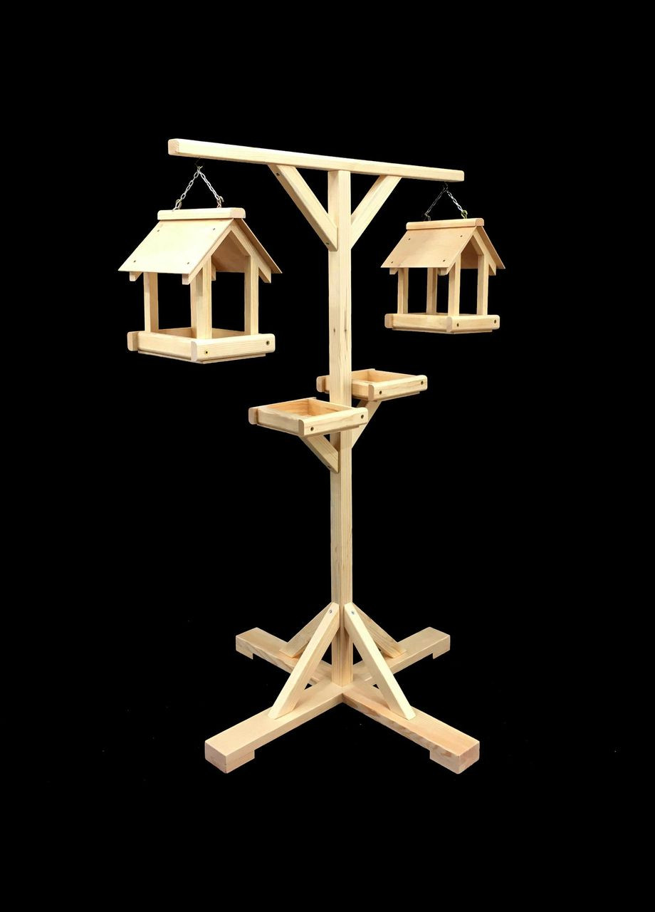Кормушка на стойке из дерева Пиви бланже (КСС-000301) No Brand (328605221)