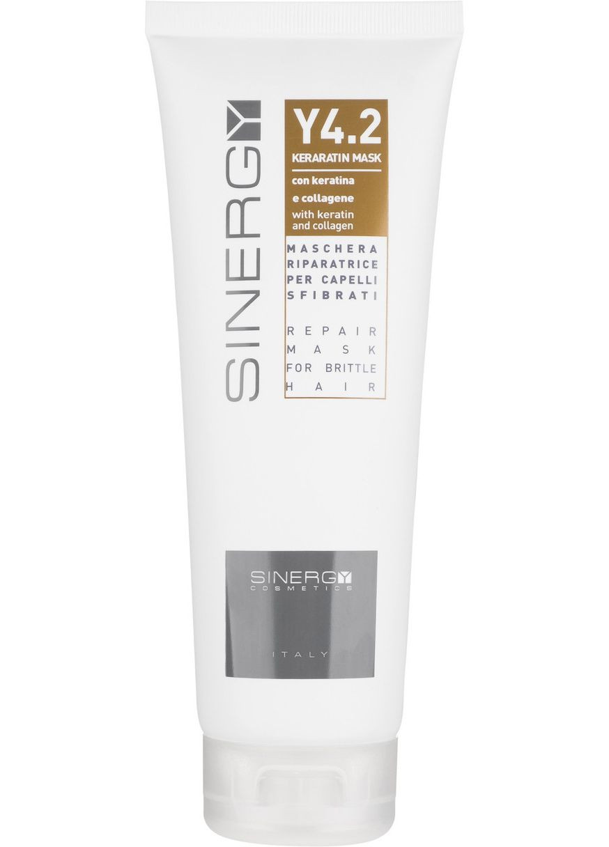 Маска для реконструкції пошкодженого волосся з кератином Y4.2 Keratin Mask, 250 мл (8033745721291) Sinergy (366821676)