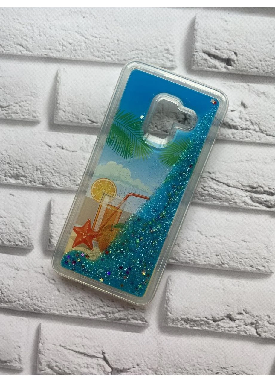 Силиконовый чехол с блестящими переливами для Samsung Galaxy A5(2018) / A8(2018) Коктейль Creative (359496243)