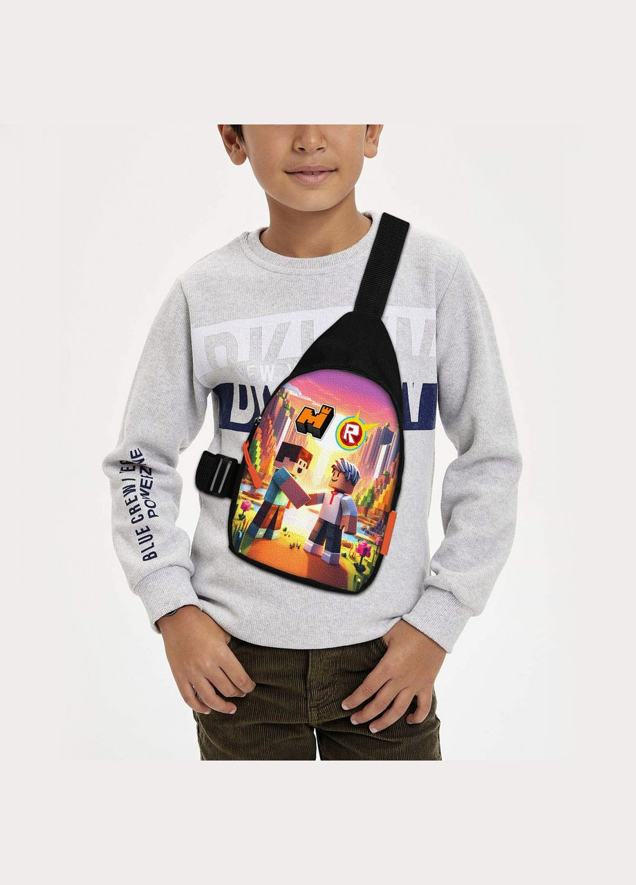 Сумка через плече дитяча Minecraft Кріпер 29х17 см сумка слінг для хлопчика (2408) No Brand (336480952)