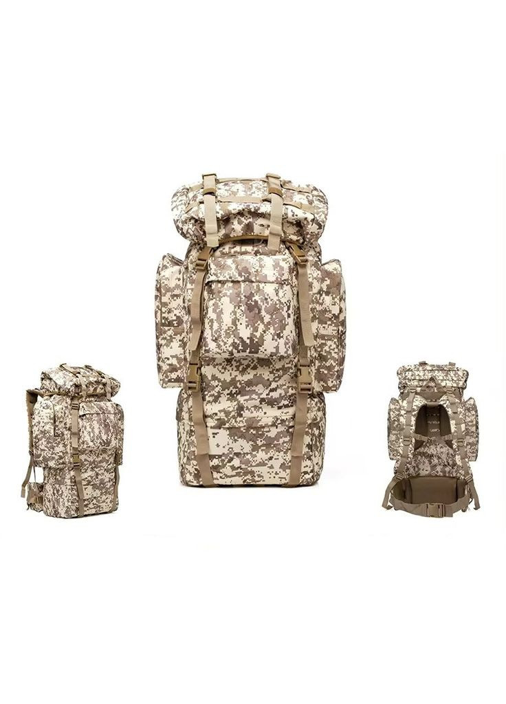 Тактичний похідний рюкзак 65 л D3-GGL-508 Пісочний піксель Solve (305743484)