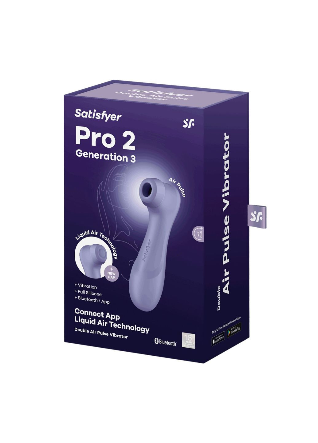 Вакуумный клиторальный стимулятор Pro 2 Generation 3 with Liquid Air Connect App Lilac - CherryLove Satisfyer (332209511)