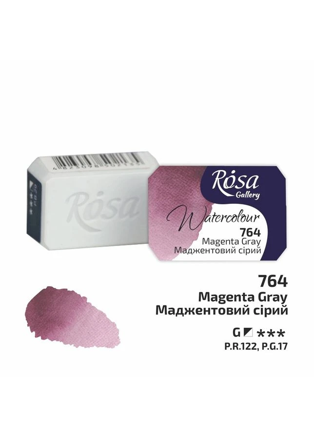 Краска акварельная " "/764/ Маджентовый серый, 2,5мл (1/6) Rosa (393391231)