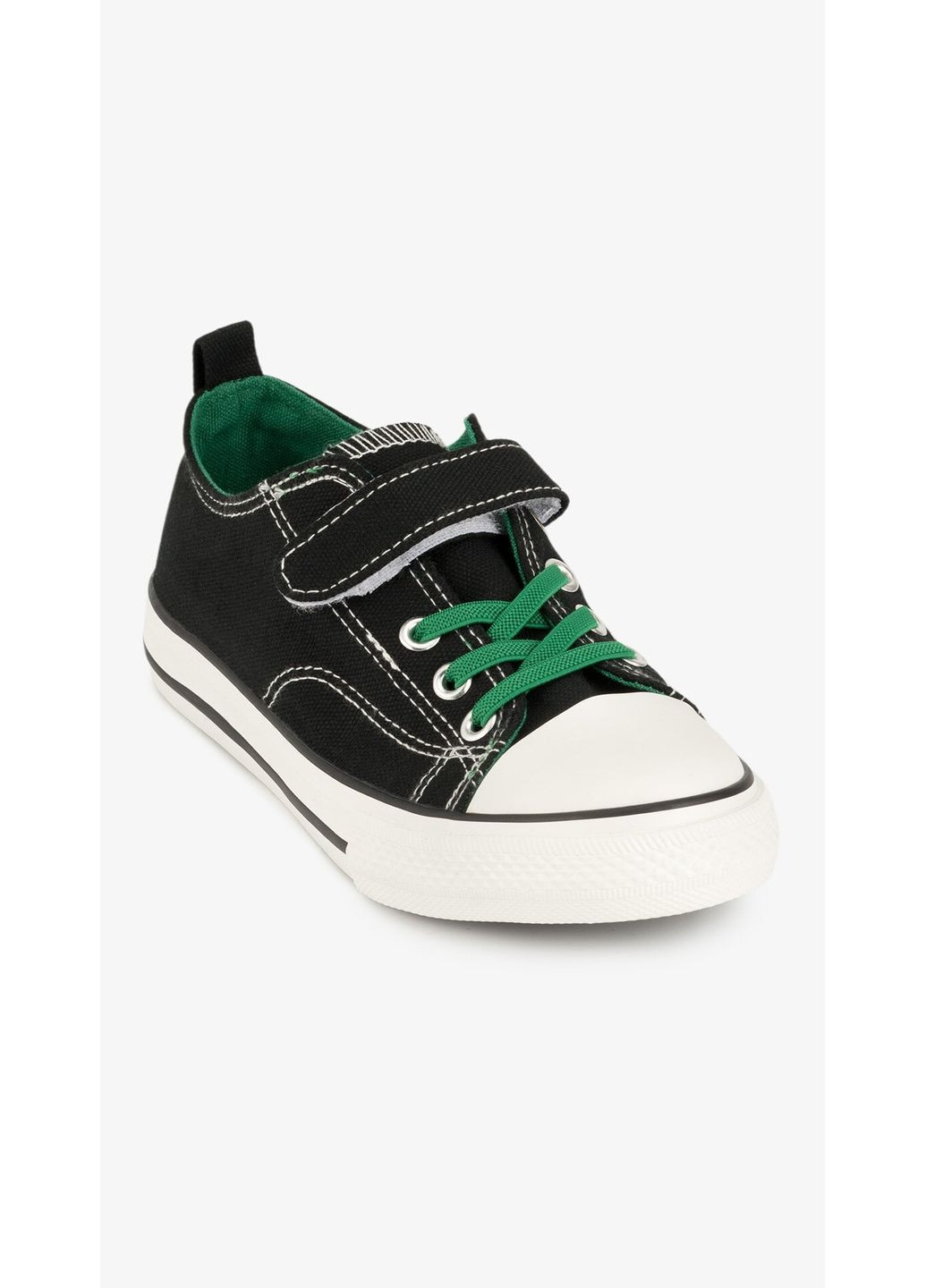 Черные кеды для мальчика dw2620 черно-зеленый shop (2000999264450) Stepln