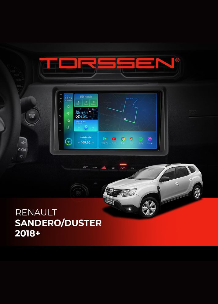 Штатная магнитола Renault Sandero/Duster 18+ FL9 4+64Gb 4G Carplay DSP Torssen (307086891)