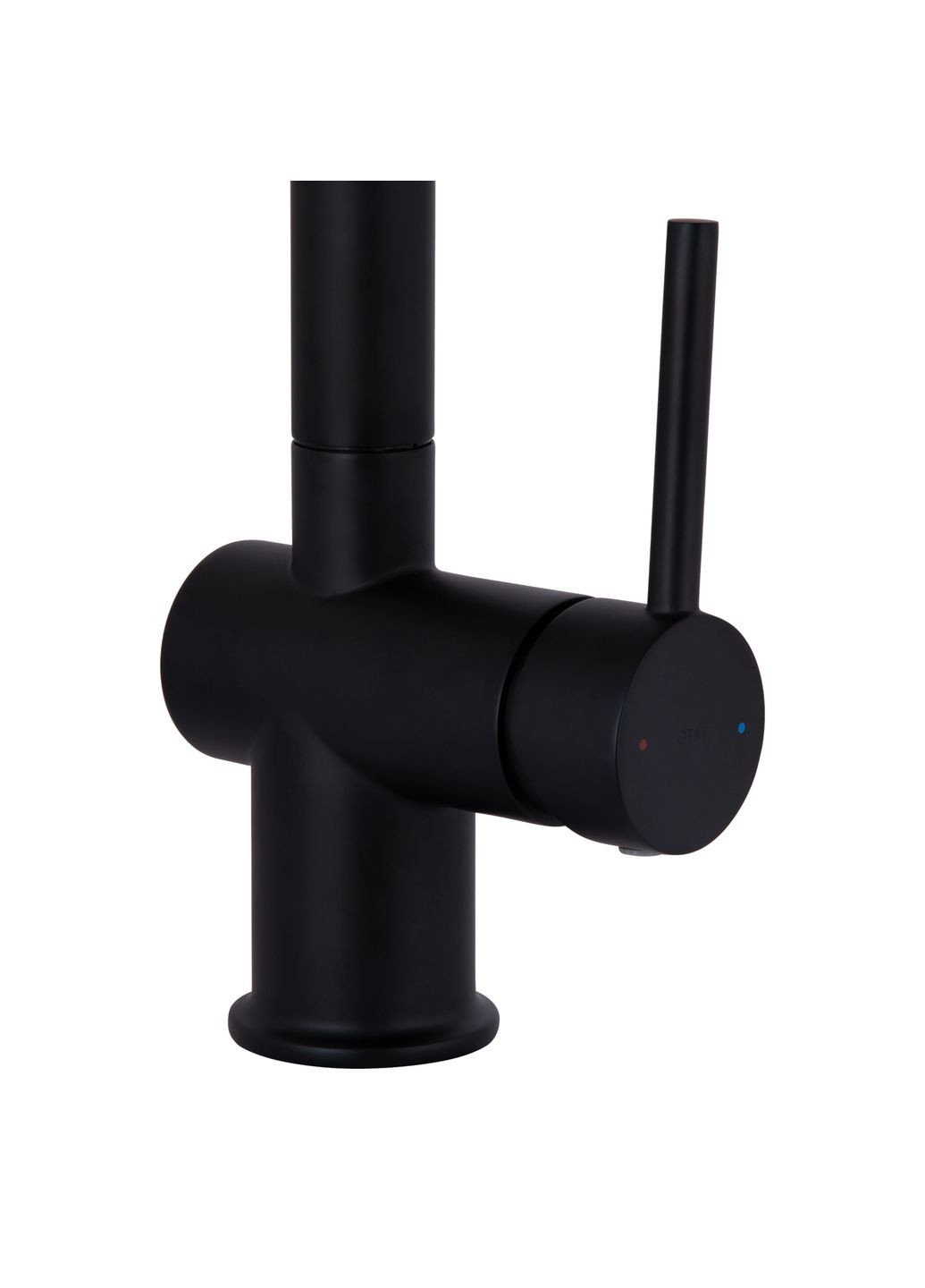 Змішувач для кухні Rozcesti з висувним виливом з підключенням для питної води QTROZ366BLM45940 Black Matt Qtap (322069711)