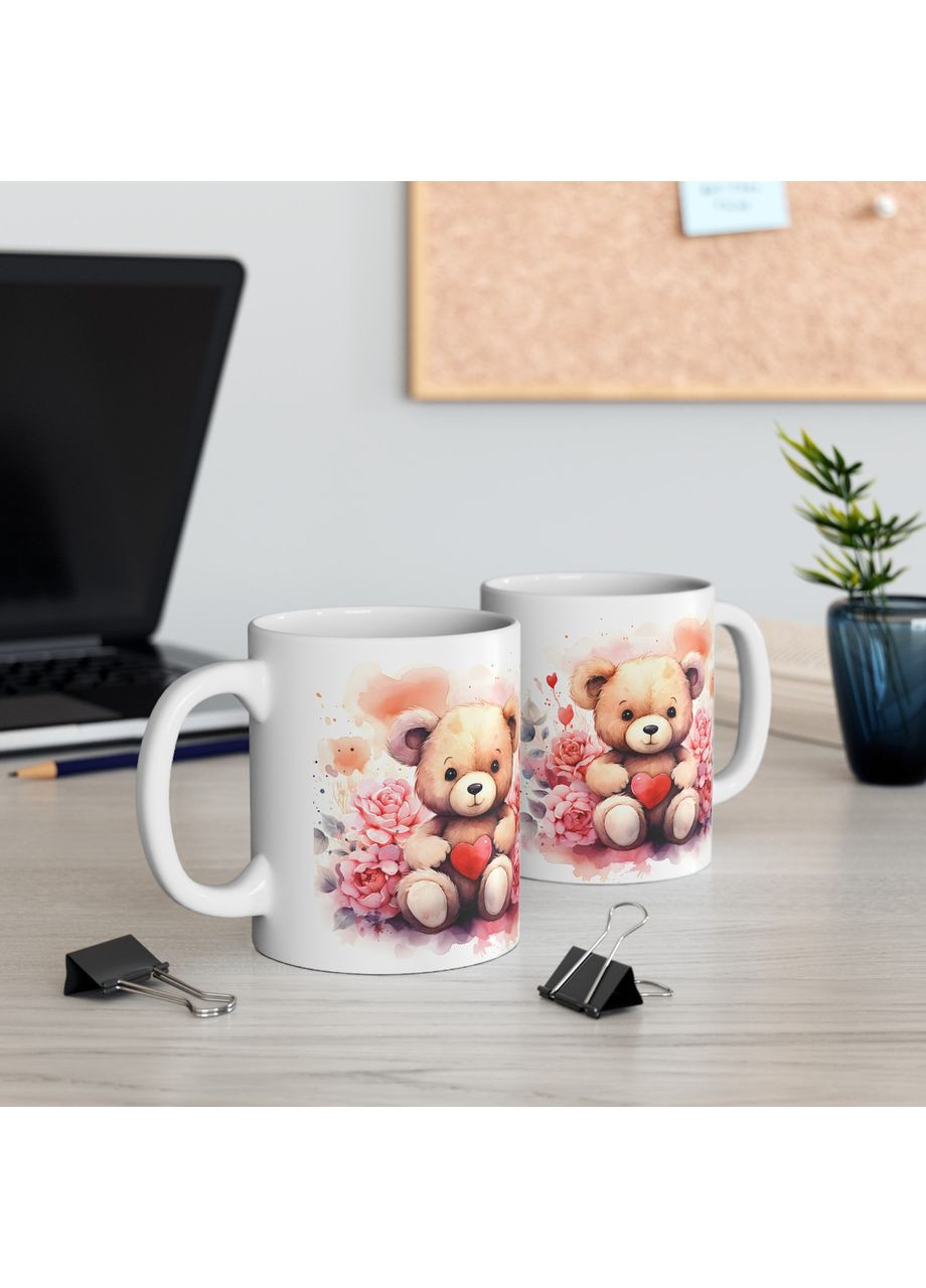 Керамічна чашка з дизайном "Милий плюшевий ведмедик" No Brand (368671849)