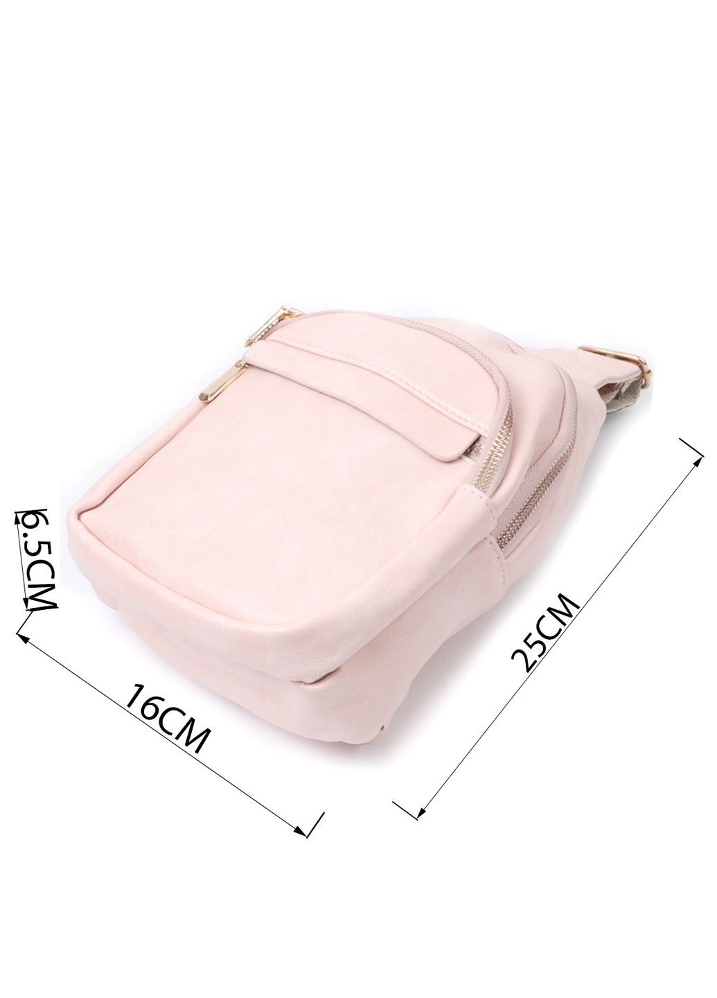 Компактная женская сумка с одной лямкой через плечо из гладкой экокожи 16х25х6,5 см Vintage (315870308)