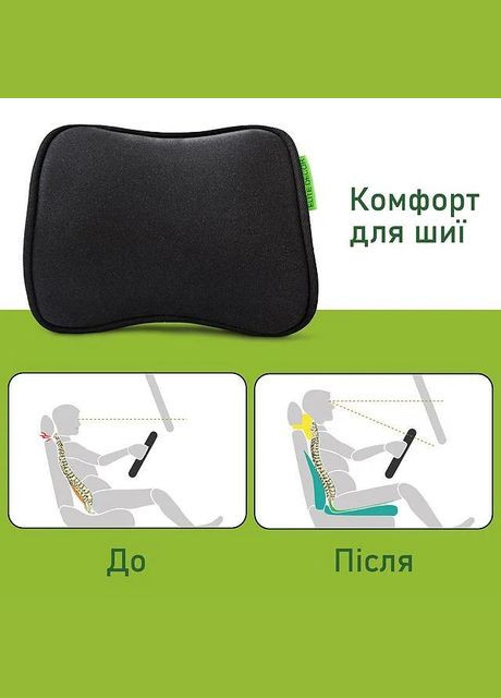 Подушка автомобільна 250x200x100 мм Чорна ProfiLuxe AMF 001-2 (330761238)