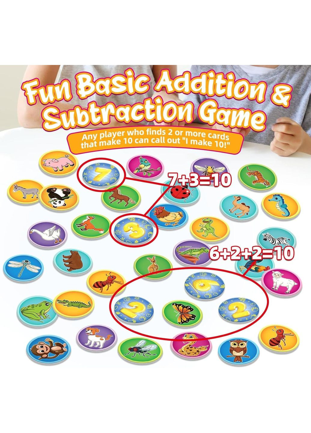 Математична гра-мемо "Зроби 10" SmarLearnio, гра меморі на розвиток пам'яті No Brand (351856166)