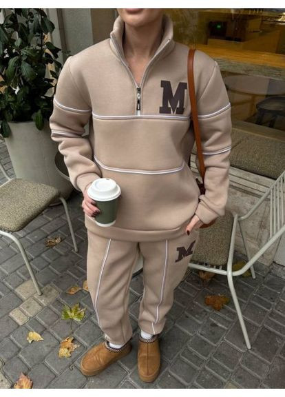 Женский спортивный костюм на флисе, турецкая тринитка, размер (арт. 588LUB) No Brand (370618837)