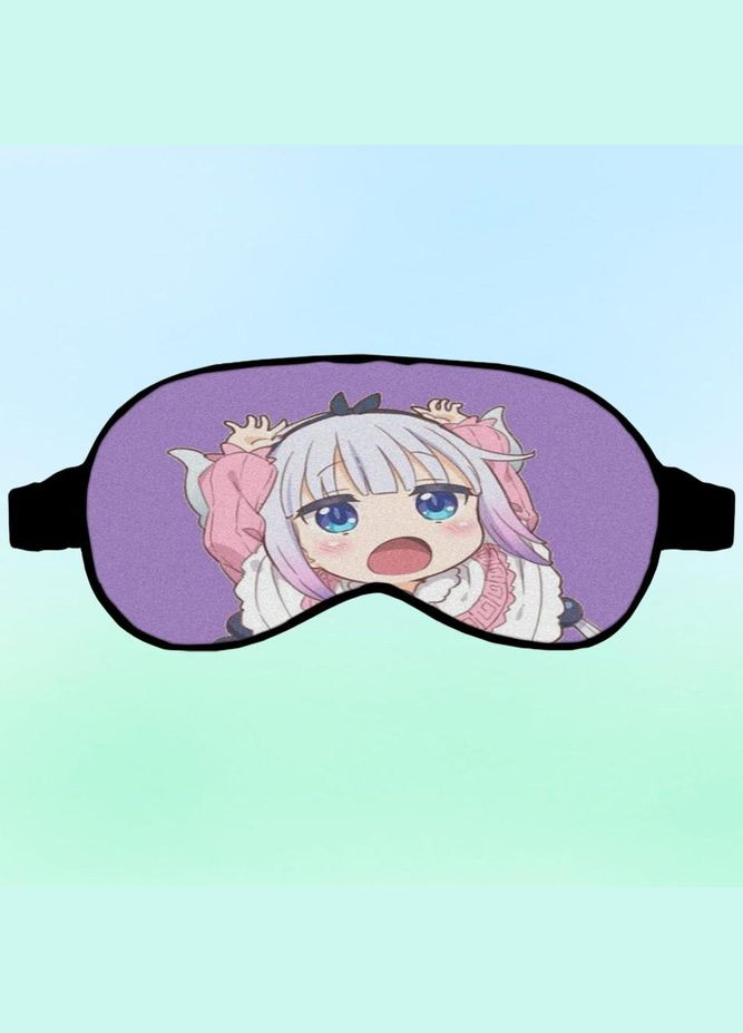 Маска для сну Аніме Драконопокоївка пані кобаяші #0009 чорна No Brand (315044722)