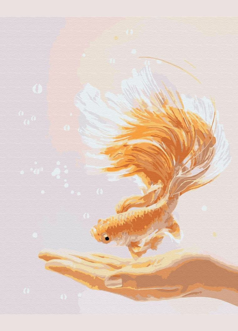 Картина за номерами "Бажання для рибки" 40х50 см Brushme (363986157)