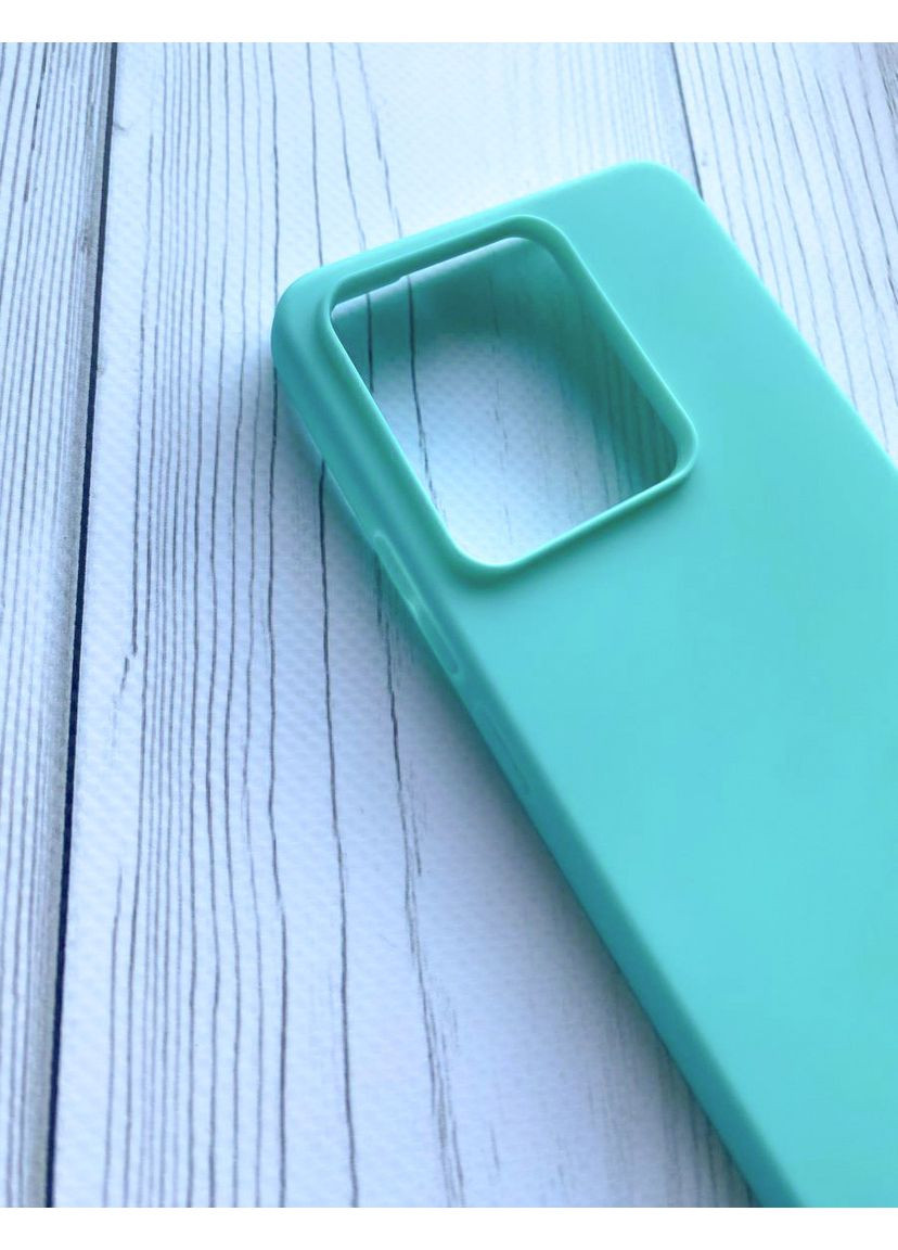 Силіконовий матовий чохол на Xiaomi Redmi Note 13 Pro 5G Бірюзовий Creative (355406582)