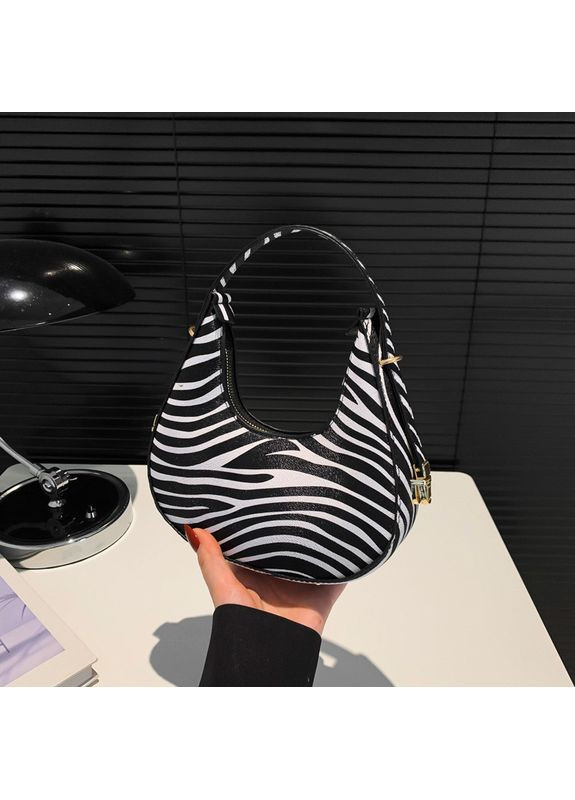 Женская сумка багет 9243 через плечо далматинец зебра леопардовая No Brand (366871863)