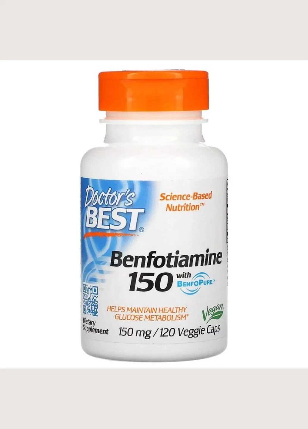 Бенфотіамін, Benfotiamine 150,, 150 мг, 120 капсул Doctor's Best (292007601)