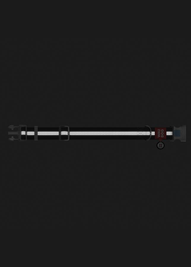 Ошейник Waterproof с QR паспортом, светоотражающий, пластиковый фастекс, XXL, Ш 40 мм, Дл 46-70 см, серый WAUDOG (279569890)