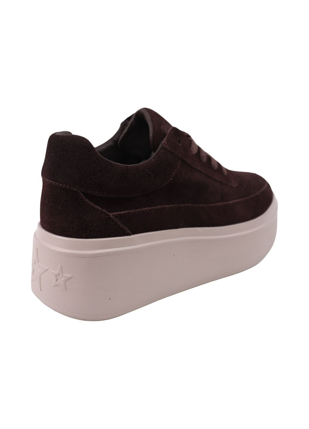 Коричневі кеди жіночі кабирові натуральна замша Berisstini 444-25DTSPF