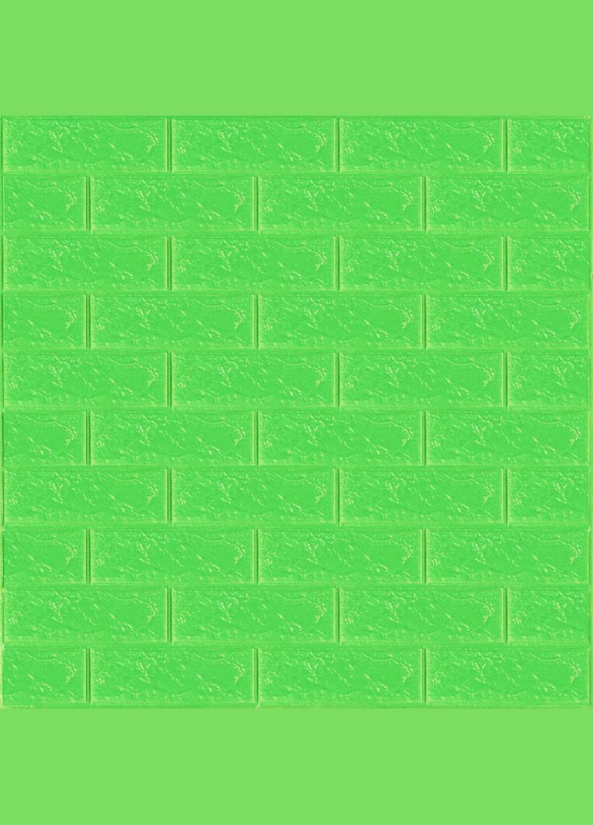 3D панель самоклеюча цегла Зелена 700х770х3мм (0133) SW-00000639 Sticker Wall (292564737)