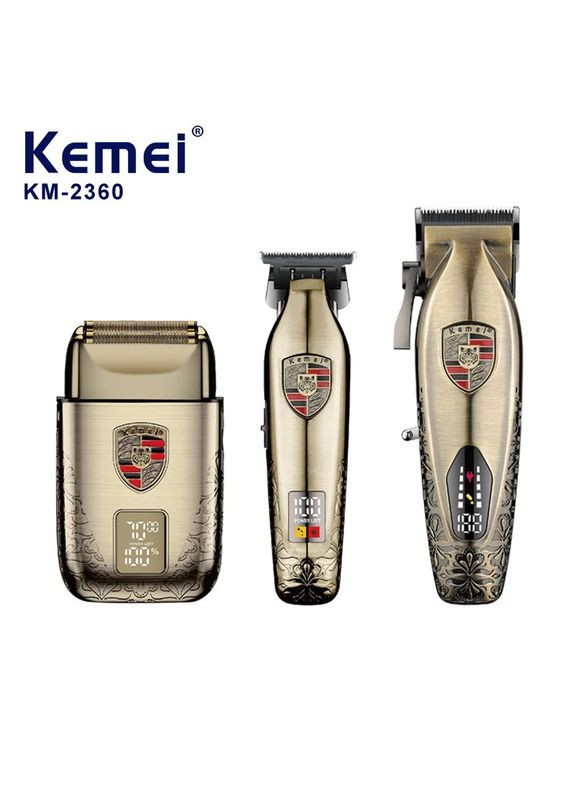 Комбо-набор Kemei Km-2360 для ухода: машинка для стрижки, триммер и электробритва Shaver - Уход за телом No Brand (368887428)