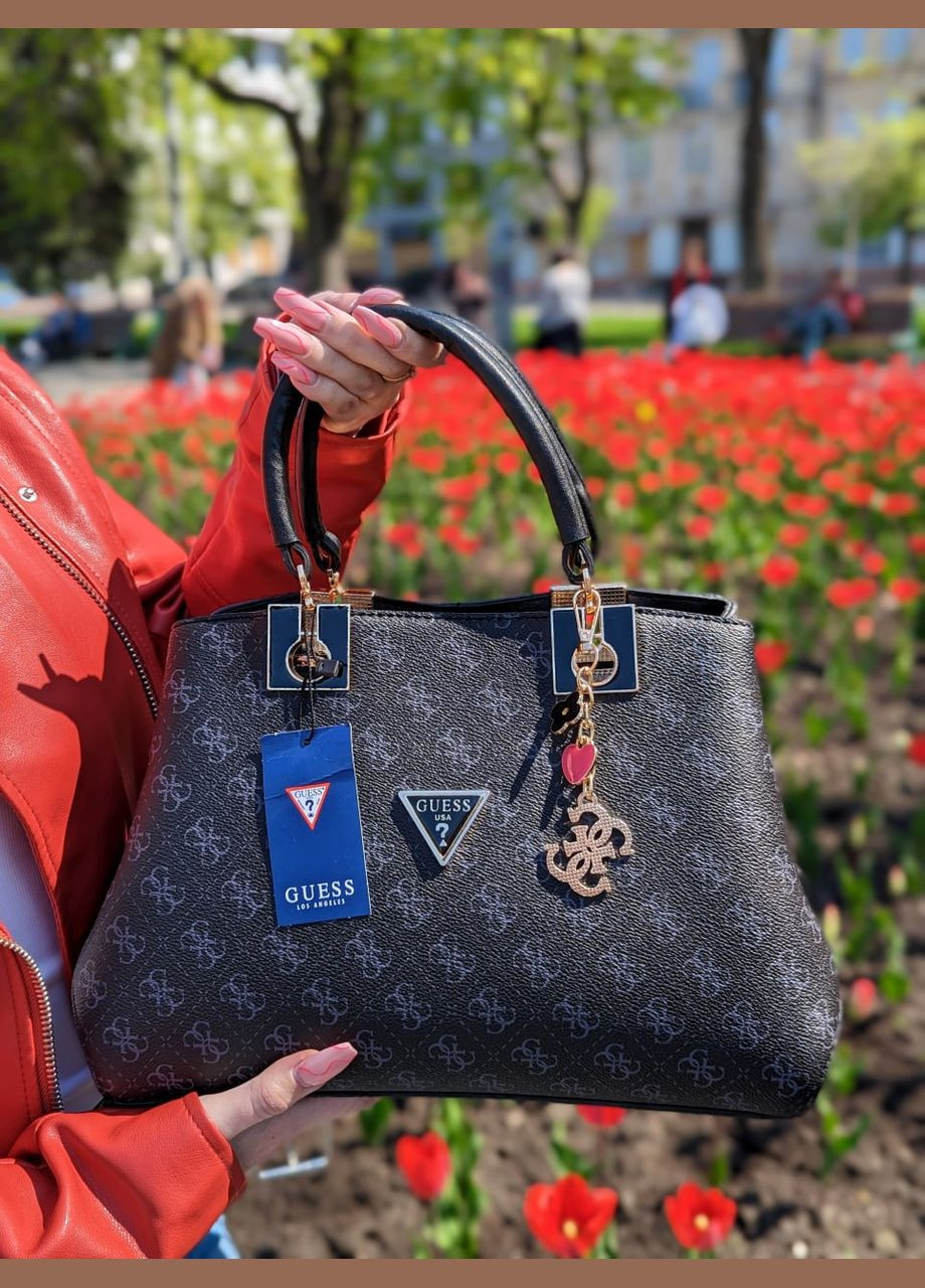 Сумка Гесс на три відділення чорний класичний No Brand (318821711)