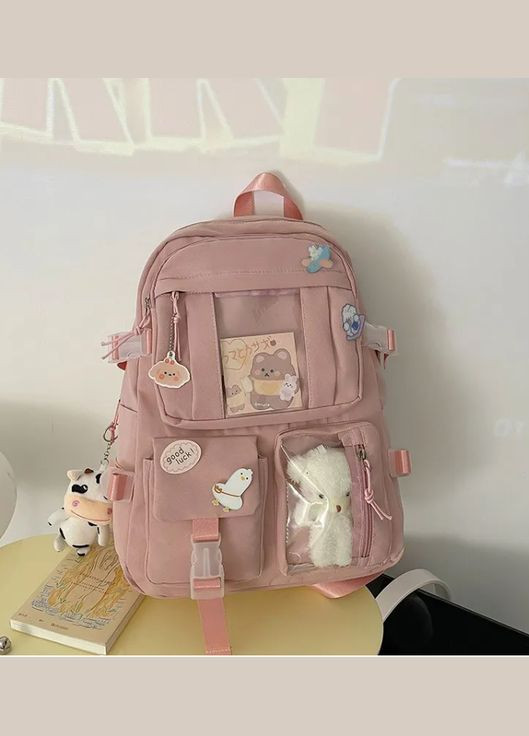 Рюкзак, портфель міський, шкільний. Рожевий No Brand (293850441)