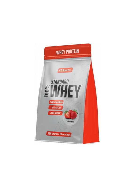 Сывороточный протеин Whey Standard 100% Protein 900 г Клубника Sporter (369764782)