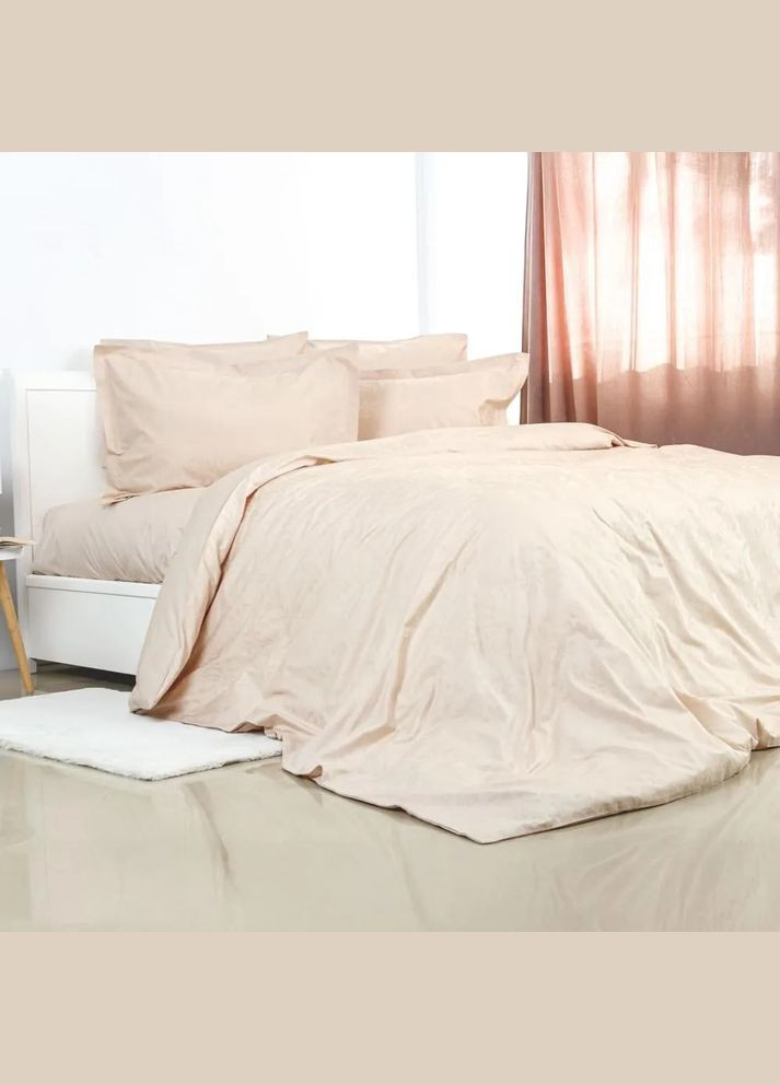 Постельное белье евро Grace Jacquard Beige 2-04547_31834 200х220 см бежевое ТЕП (381673509)