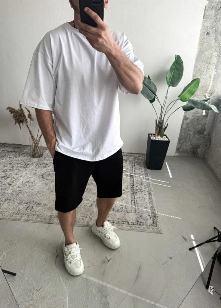 Комфортний чоловічий однотонний спортивний костюм-двійка No Brand (295262560)