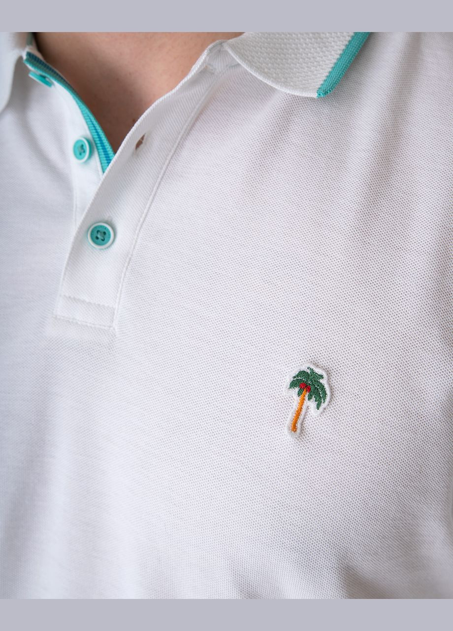 Белая футболка-поло мужское для мужчин COLOURS & SONS