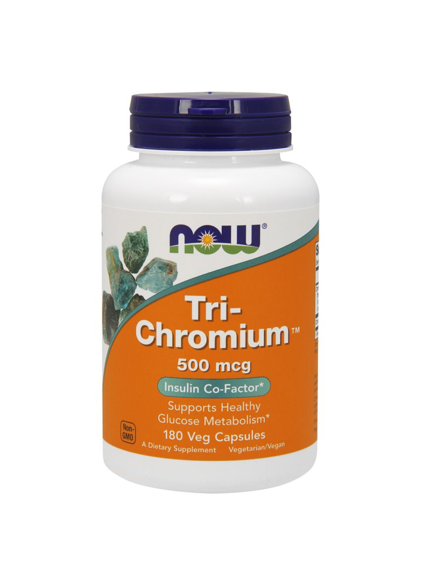 Хром 500 мкг, Tri-Chromium,, 180 вегетаріанських капсул Now Foods (326055549)