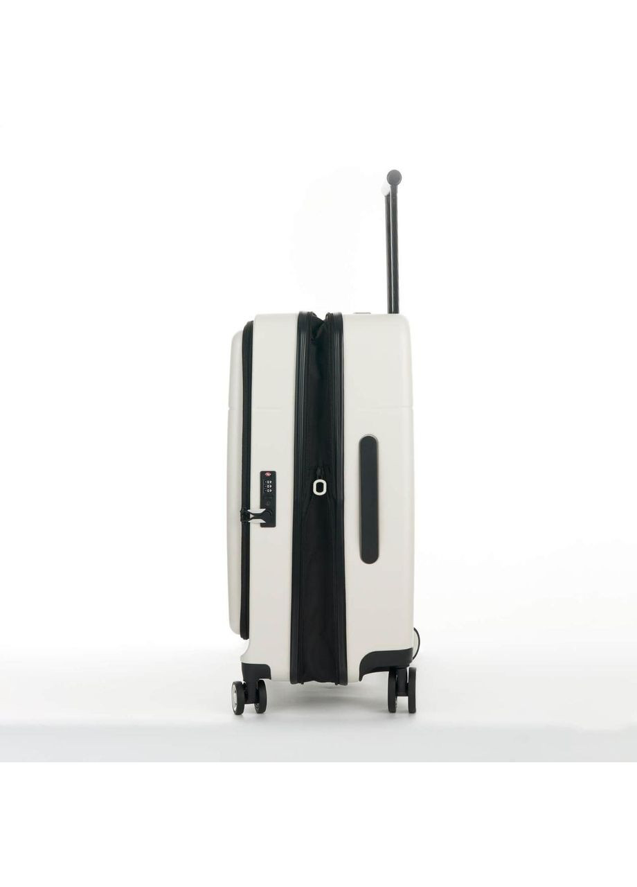 Дорожня валіза середня 72л із міцного пластику 4-х колісна біла Velo (00322024) Bagland (319710762)