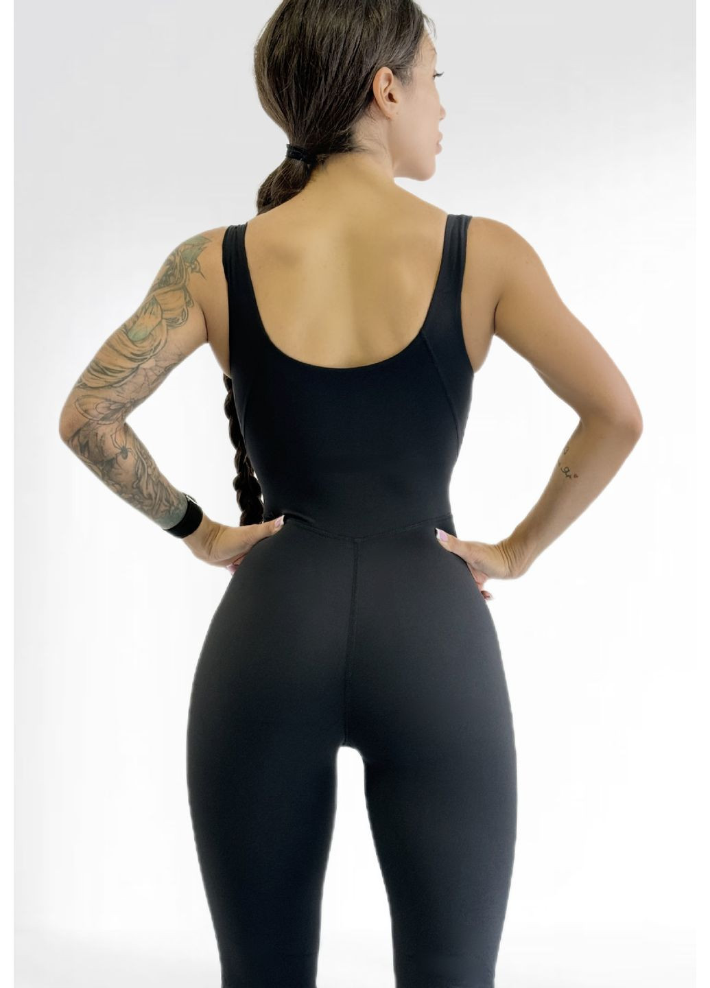 Спортивный комбинезон женский LILAFIT комбинезон-брюки чёрный спортивный нейлон