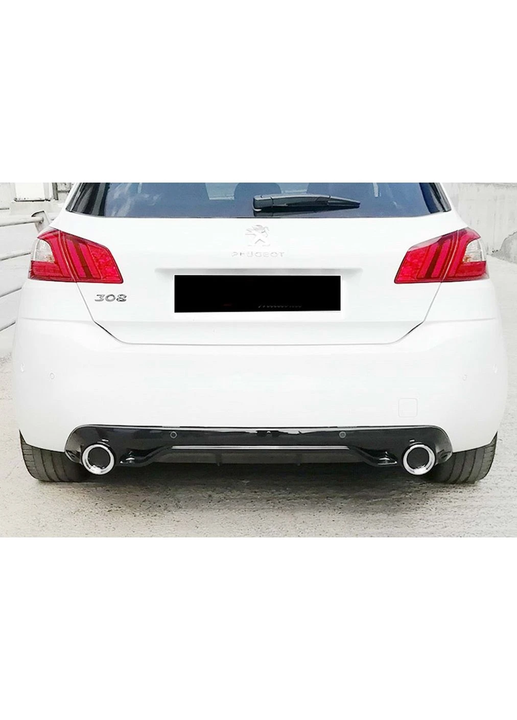 Задній дифузор DPT (HB, чорний глянець) для 308 2014-2021 рр Peugeot (392205810)
